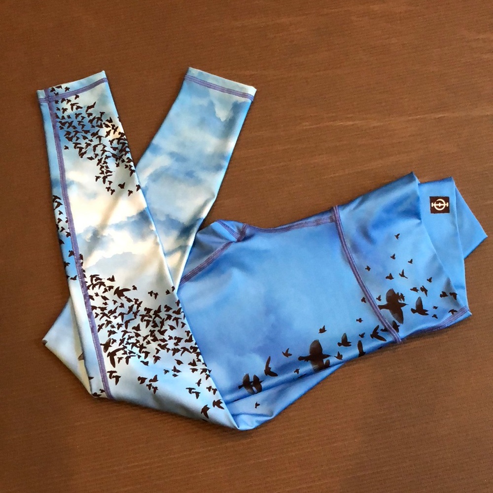 Totemmi Blue Birds Yoga Eco Leggings S